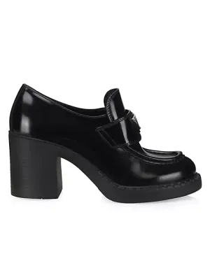 85MM Leather Loafer Pumps