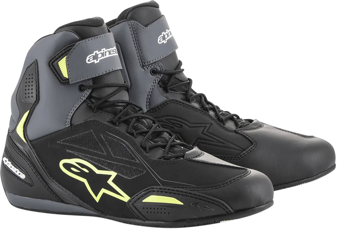 ALPINESTARS Faster-3 Drystar? Shoes - Black/Gray/Yellow - US 7.5 2540719175-7.5