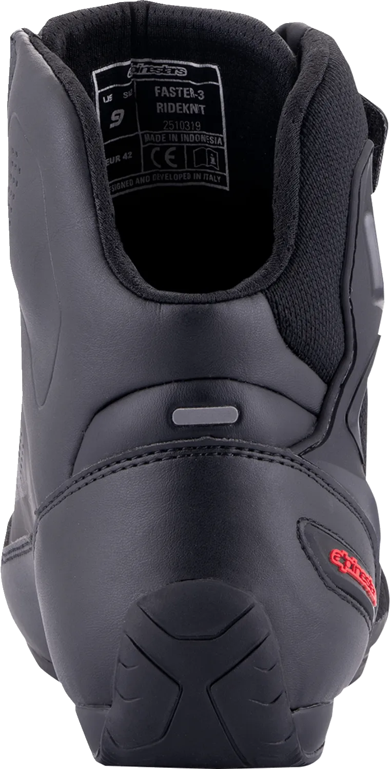 ALPINESTARS Faster-3 Rideknit Riding Shoes - Black/Gray/Red - US 11 2510319-1993-11