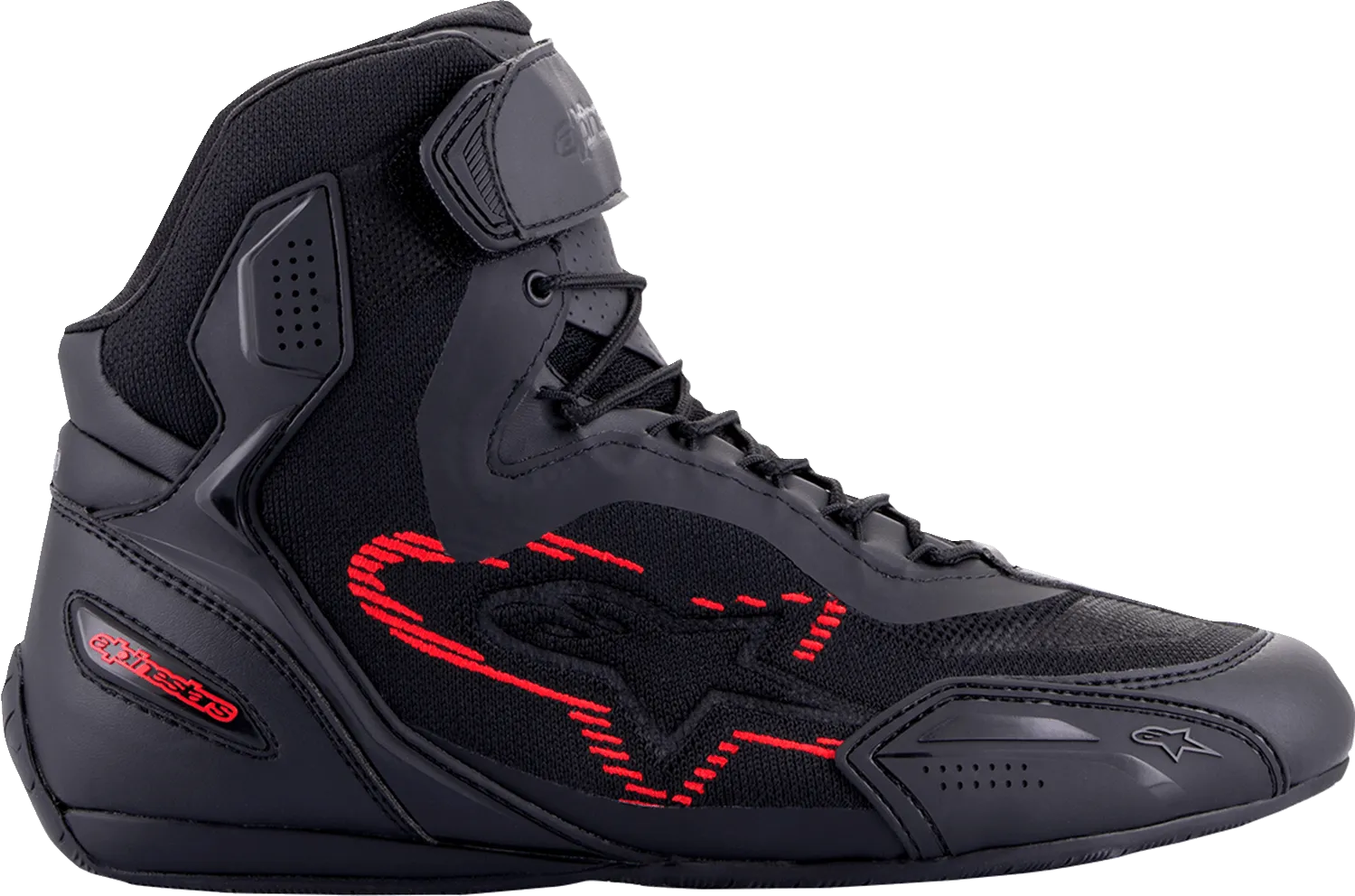 ALPINESTARS Faster-3 Rideknit Riding Shoes - Black/Gray/Red - US 14 2510319-1993-14