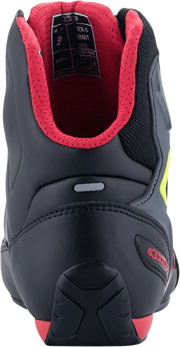 ALPINESTARS Faster-3 Rideknit Shoes - Black/Red/Yellow - US 10.5 251031913610.5