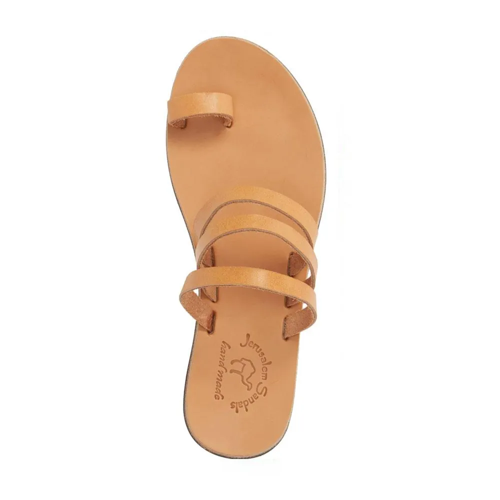 Angela - Leather Slip On Sandal | Tan