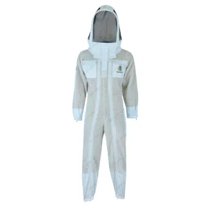 BeeProGear Ultra Ventilated 3-Layer Pilot Suit - Advanced Protection | White