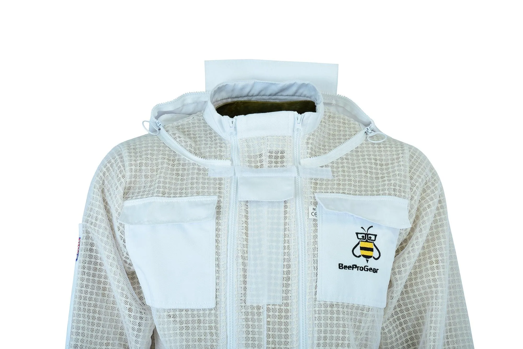 BeeProGear Ultra Ventilated 3-Layer Pilot Suit - Advanced Protection | White