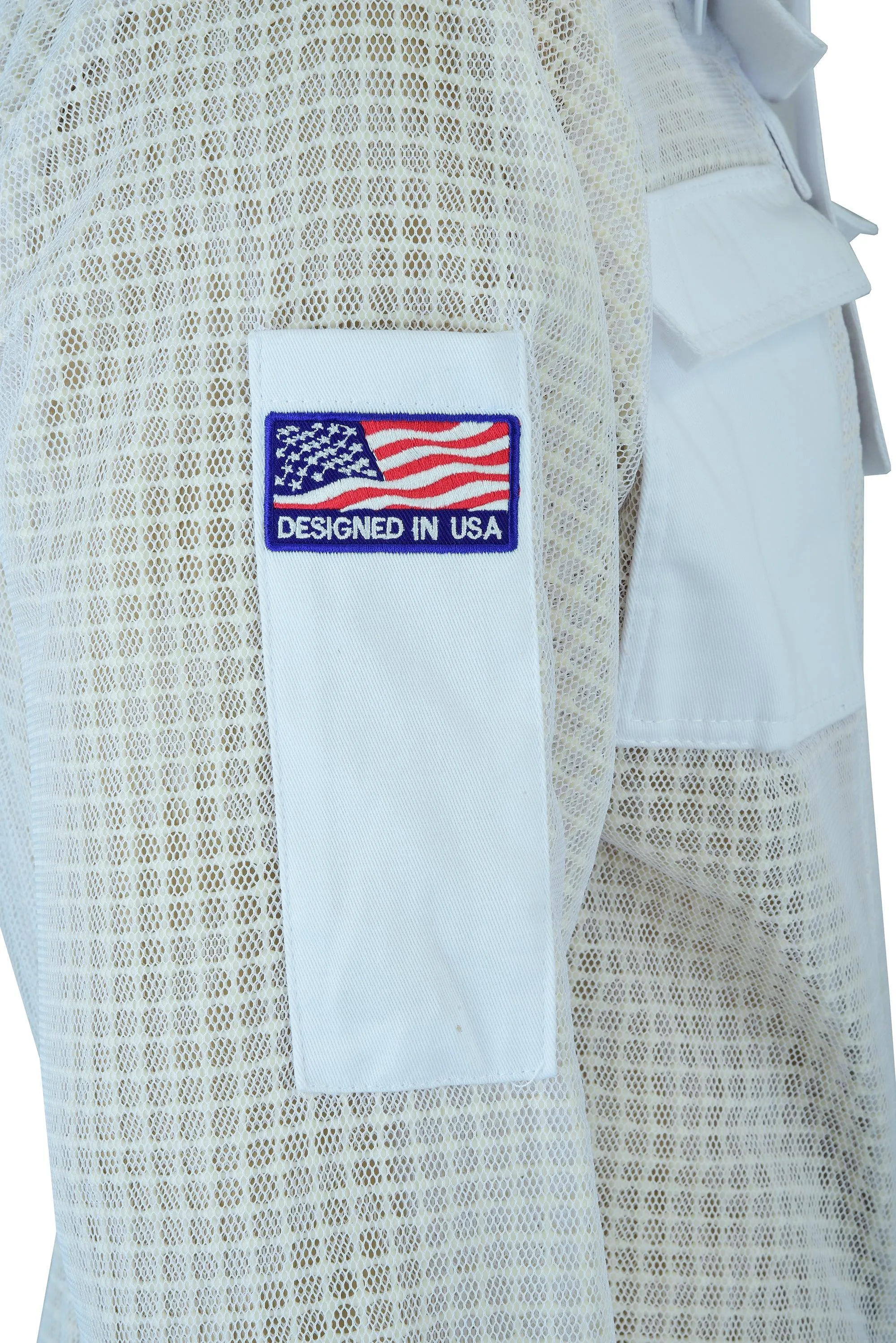 BeeProGear Ultra Ventilated 3-Layer Pilot Suit - Advanced Protection | White