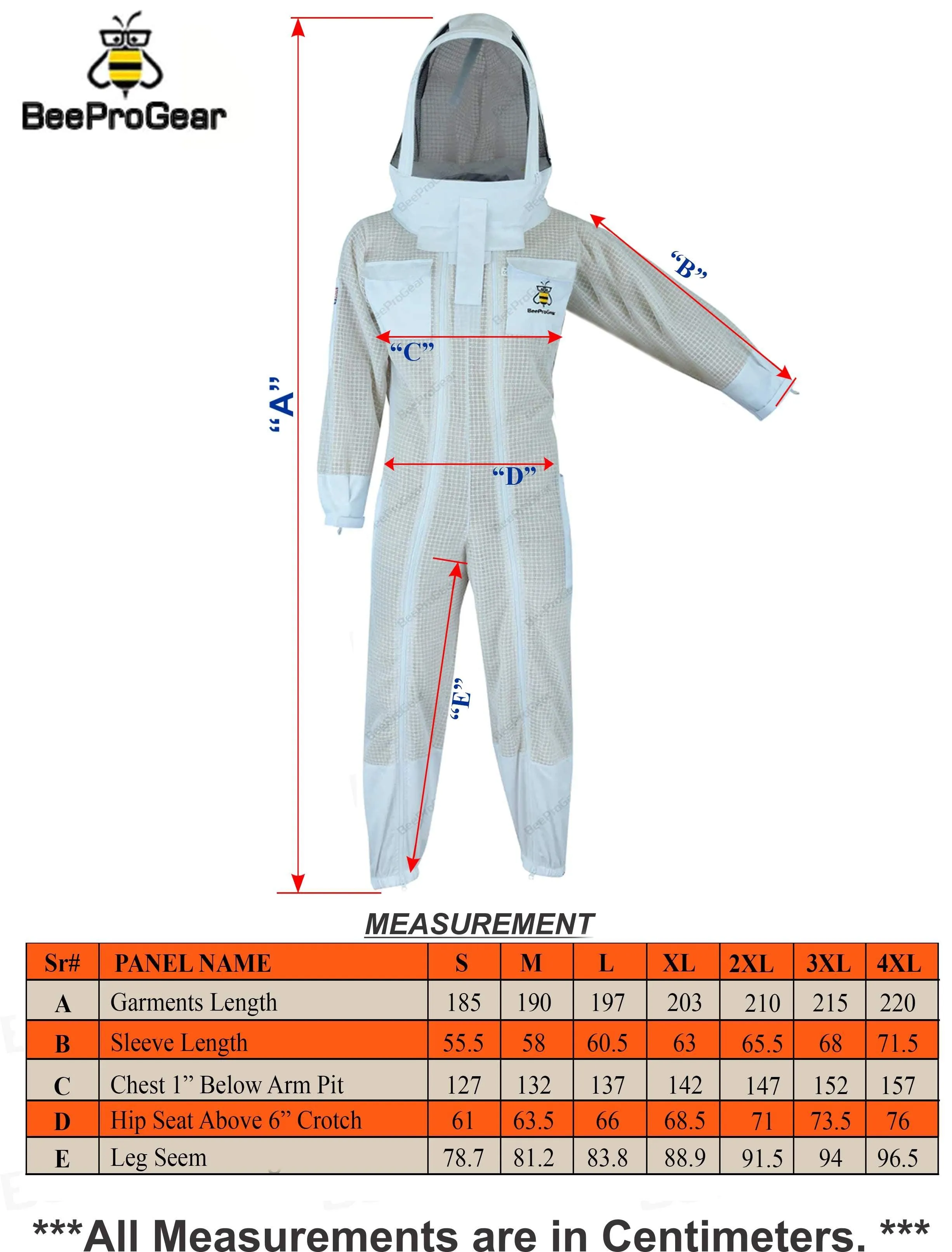 BeeProGear Ultra Ventilated 3-Layer Pilot Suit - Advanced Protection | White