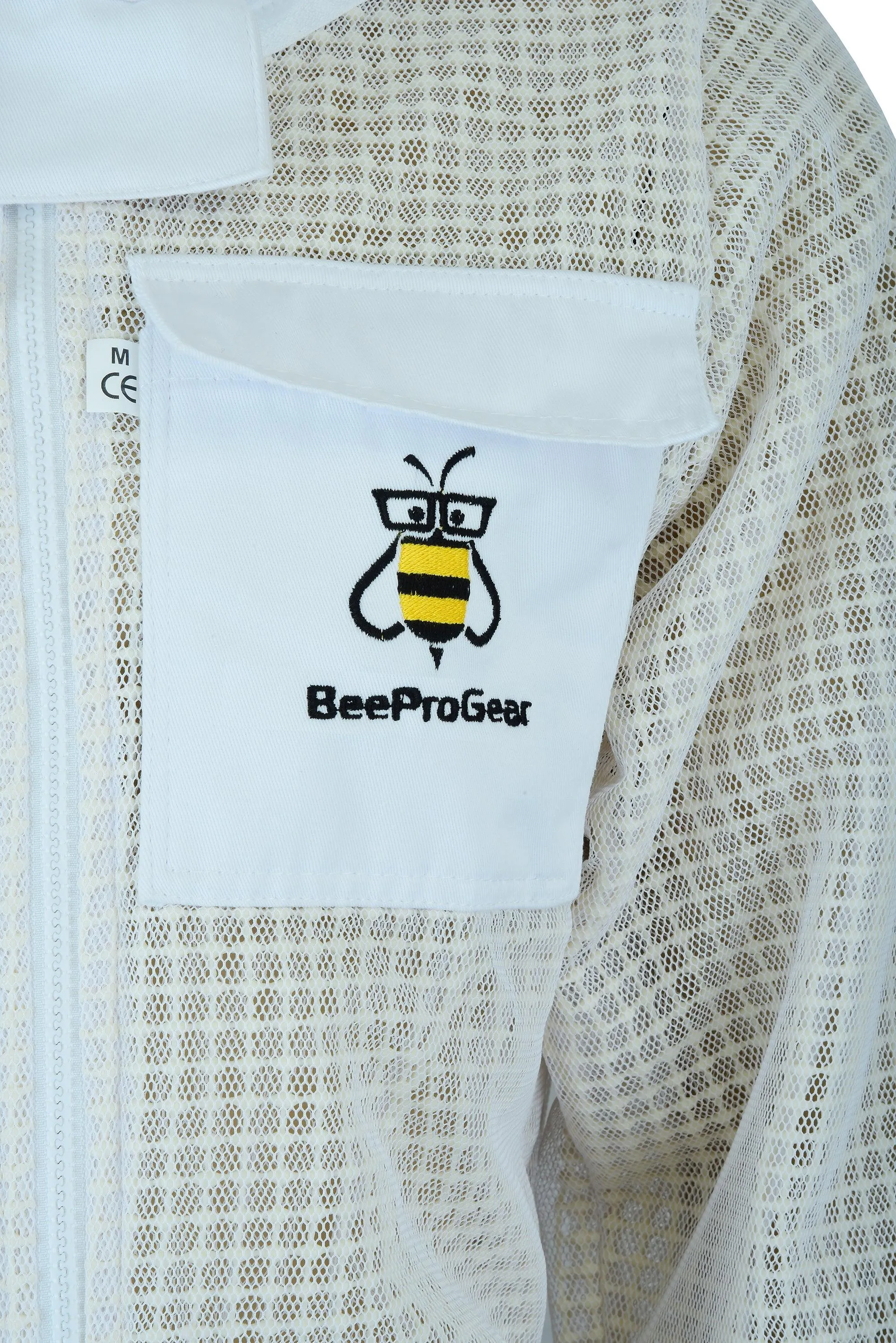 BeeProGear Ultra Ventilated 3-Layer Pilot Suit - Advanced Protection | White
