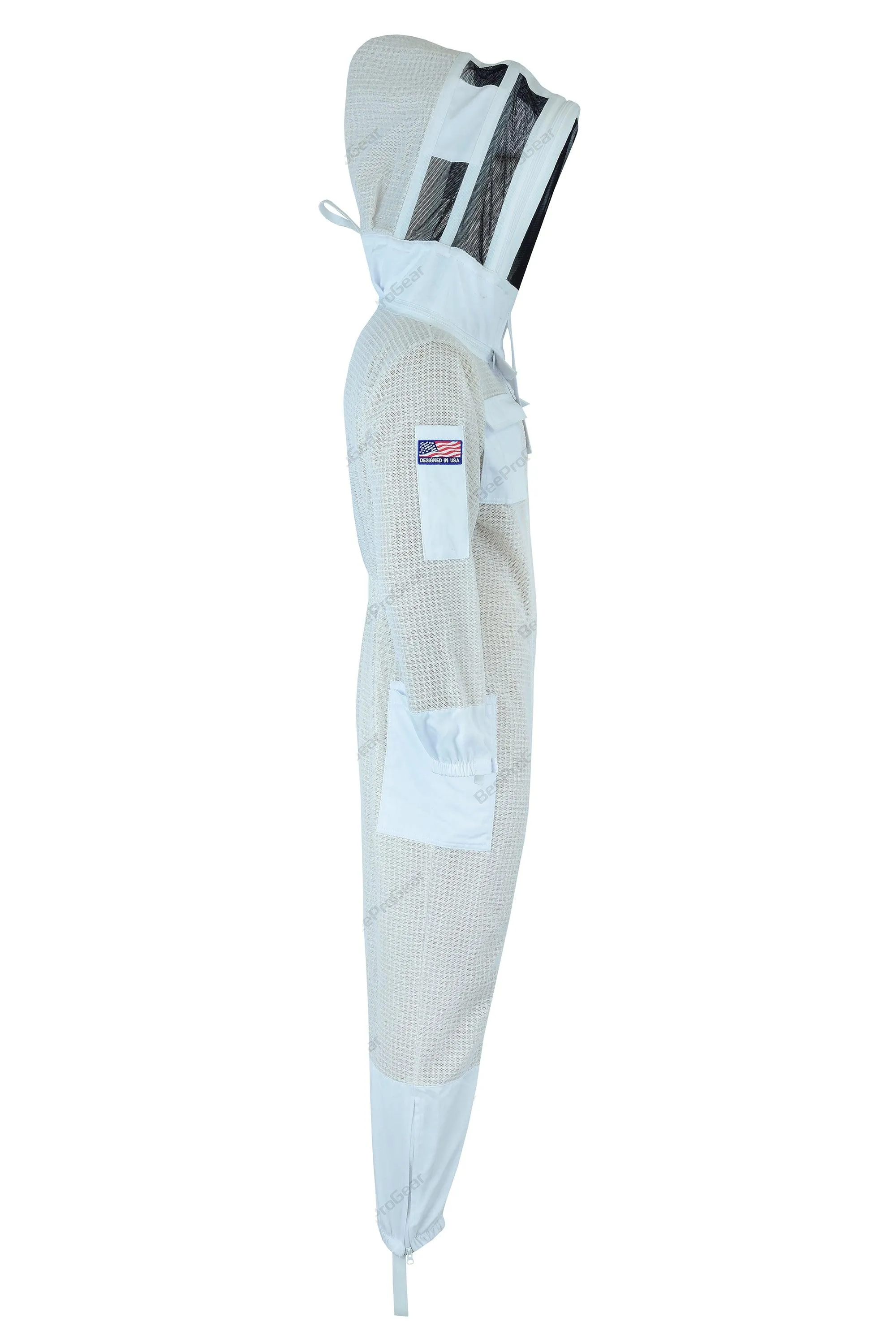 BeeProGear Ultra Ventilated 3-Layer Pilot Suit - Advanced Protection | White
