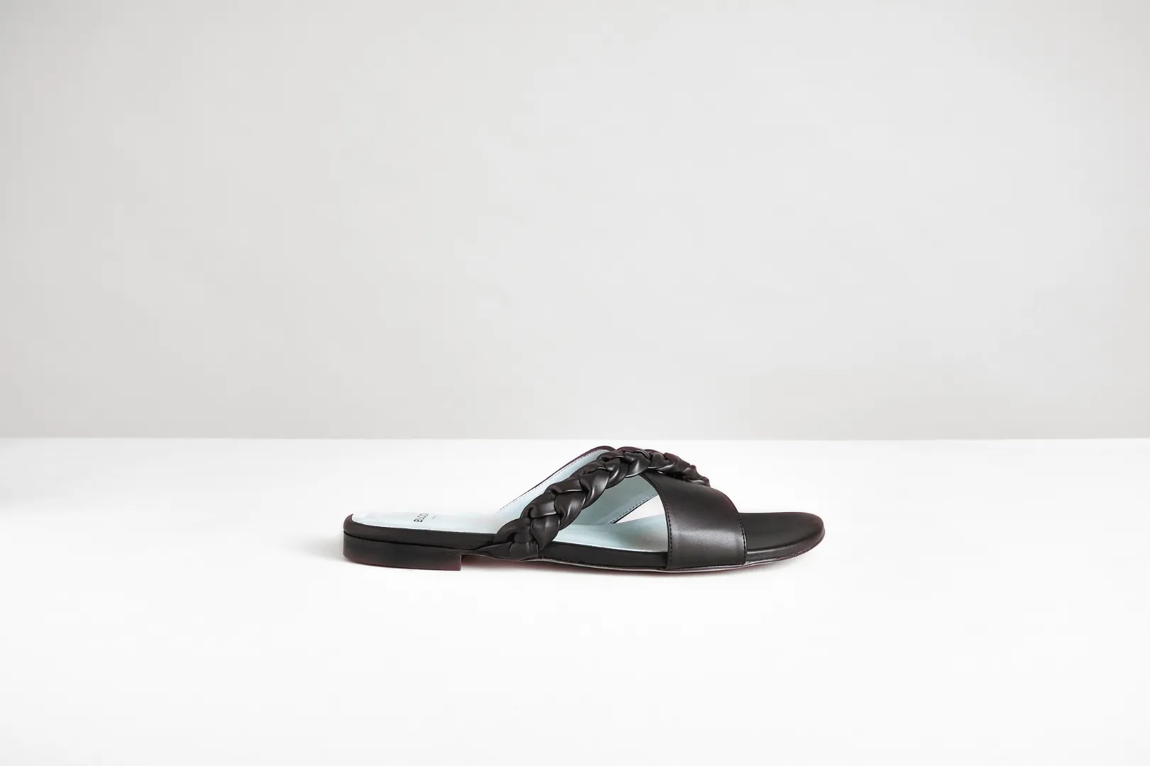 Black Open Slippers