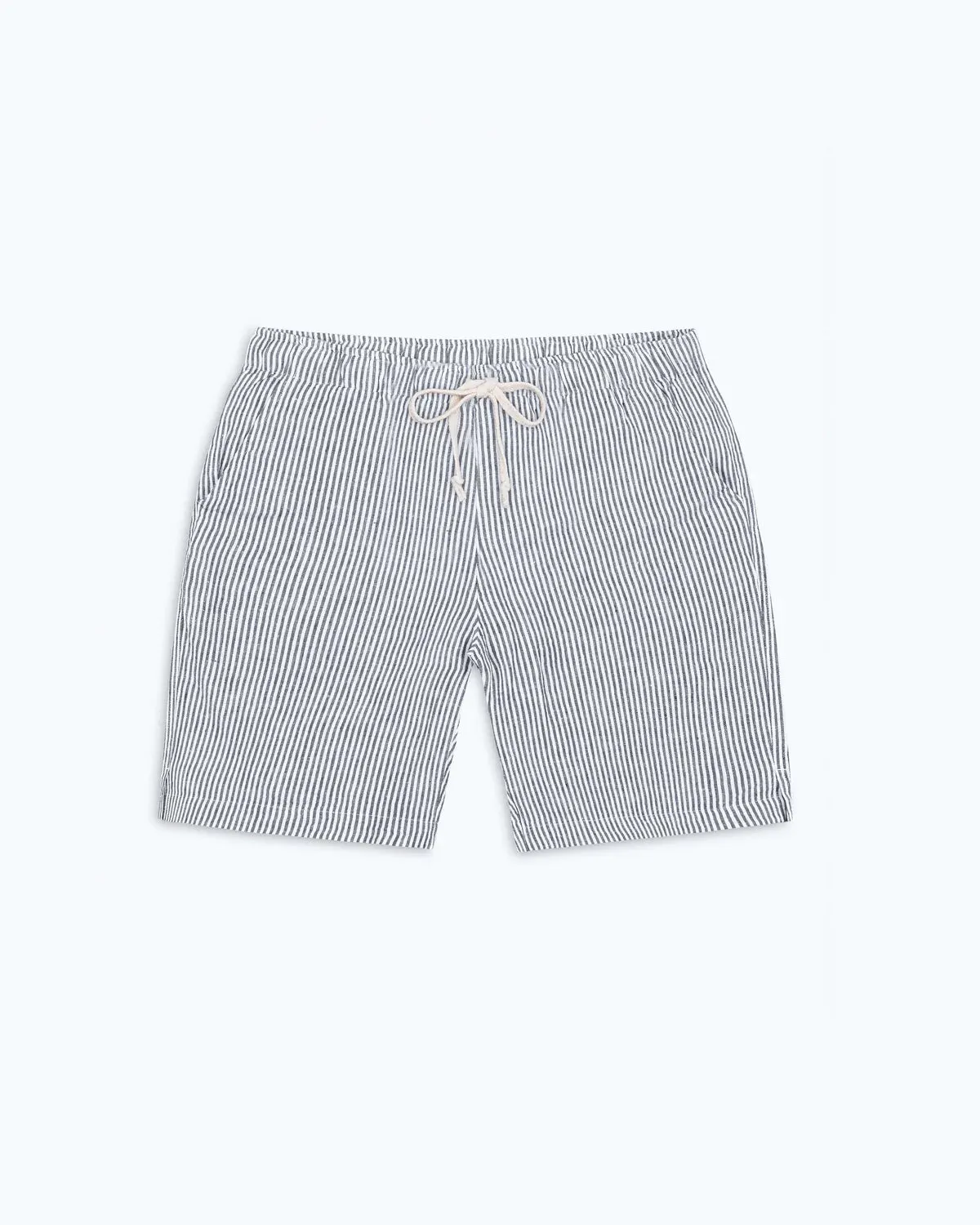 Bo Linen Drawstring Shorts - Lines