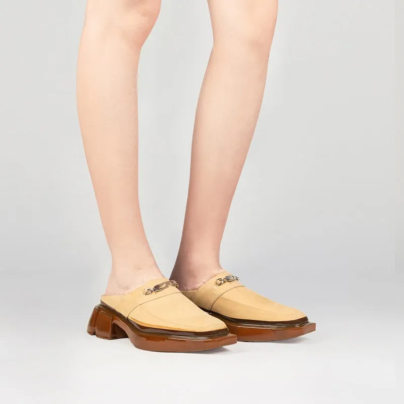 both - GANG LOAFER MULE-BEIGE