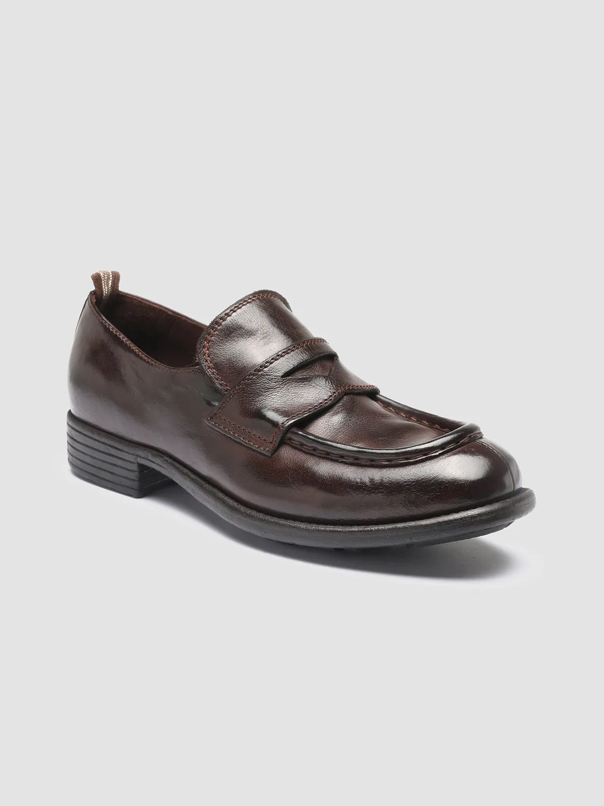 CALIXTE 020 - Burgundy Leather loafers