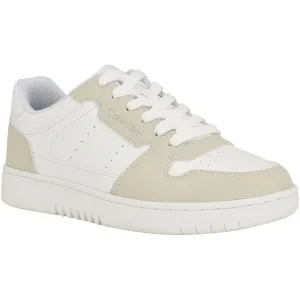 Calvin Klein Womens Hattea Faux Leather Lace-Up Casual And Fashion Sneakers