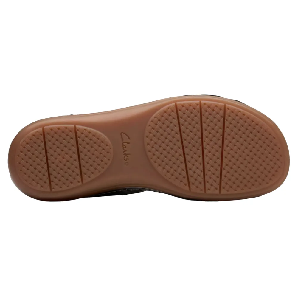 Clarks Cecily Strap Black Combination Sandal (Women's)