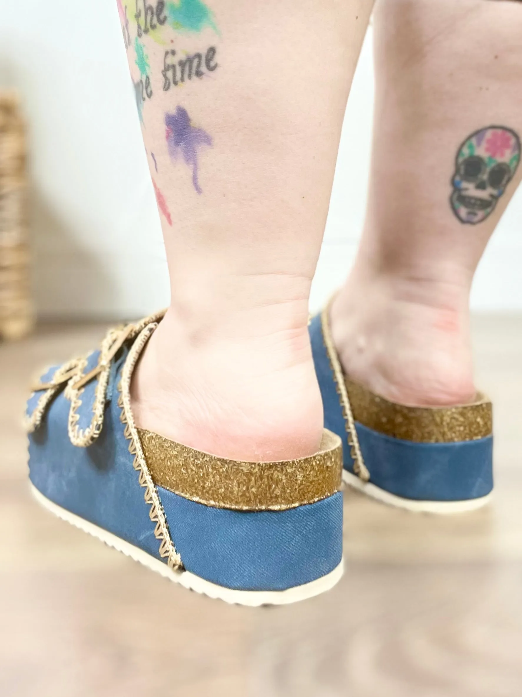 Denim Bowie Platform Sandals