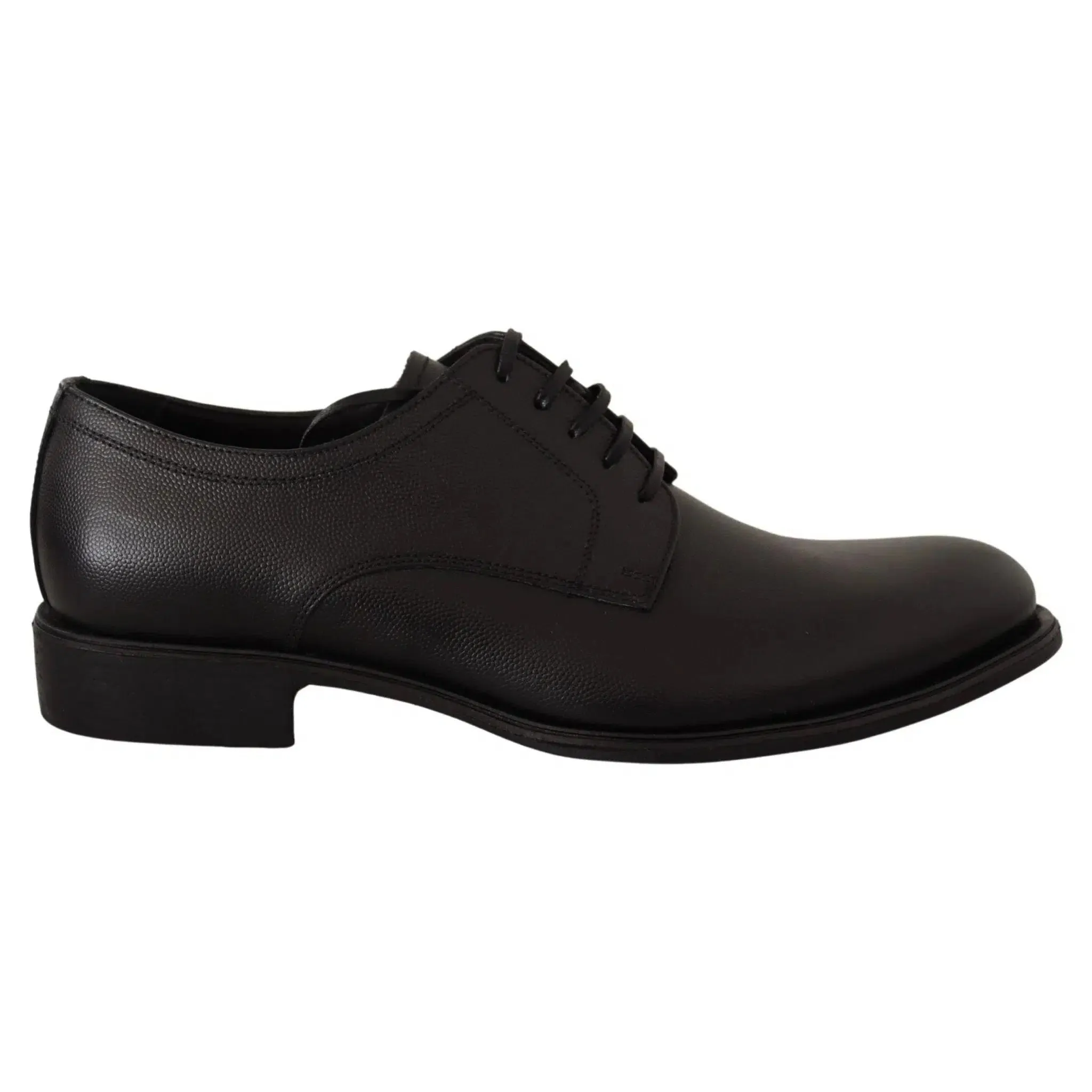 Dolce & Gabbana Elegant Black Leather Derby Shoes