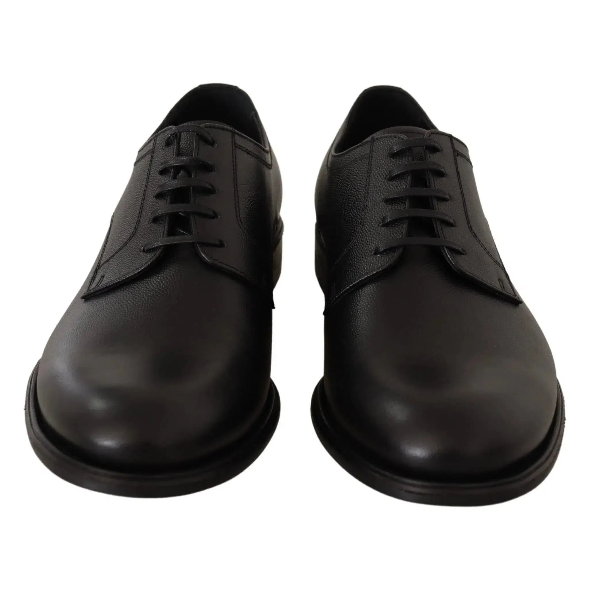 Dolce & Gabbana Elegant Black Leather Derby Shoes