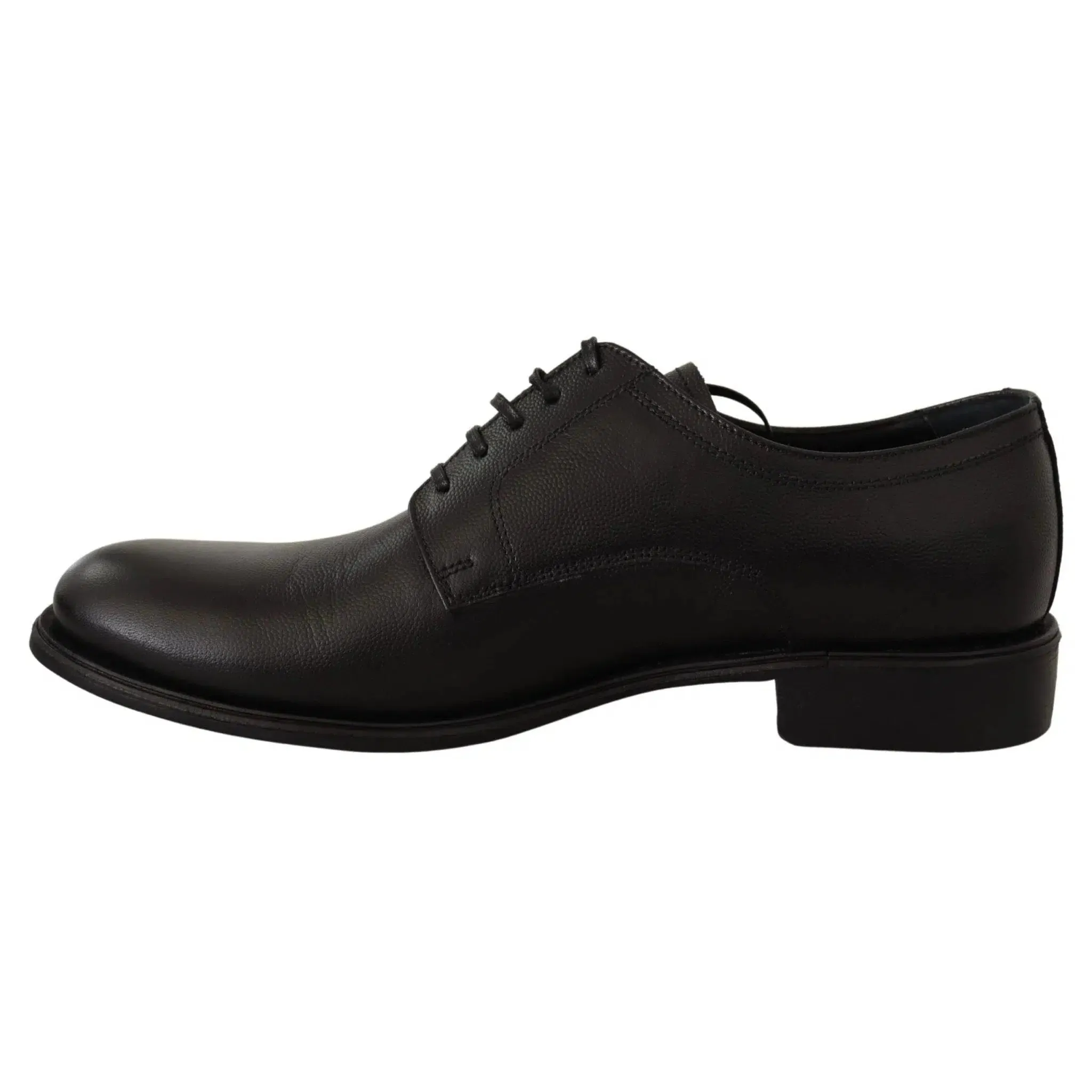 Dolce & Gabbana Elegant Black Leather Derby Shoes