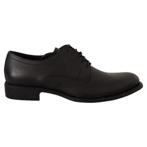 Dolce & Gabbana Elegant Black Leather Derby Shoes