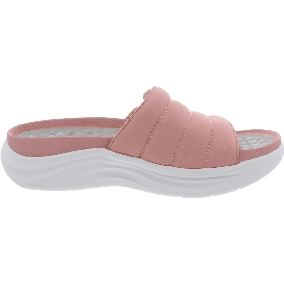 Dr. Scholl's Shoes Womens Feel Free Open Toe Slip On Slide Sandals