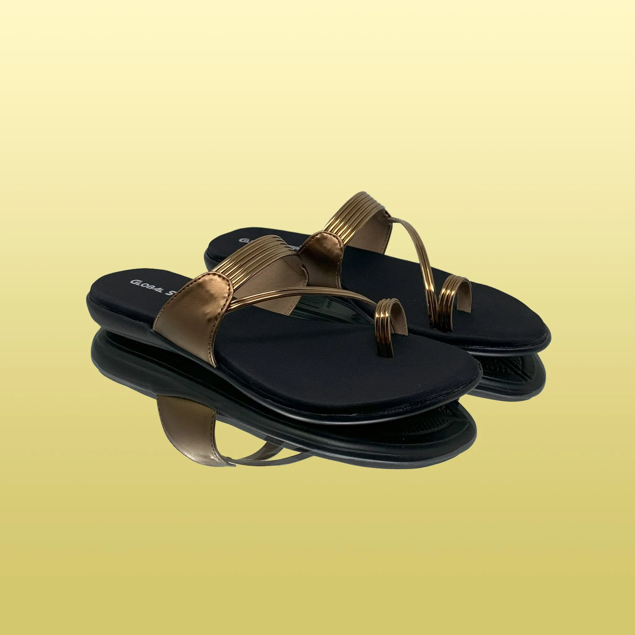 Elegant Gold Slip-On Sandals