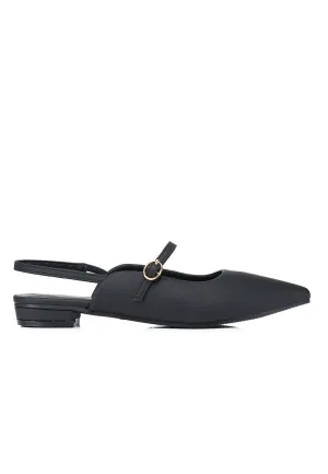 Eurig Pointed Toe Flats & Ballerina (Black)