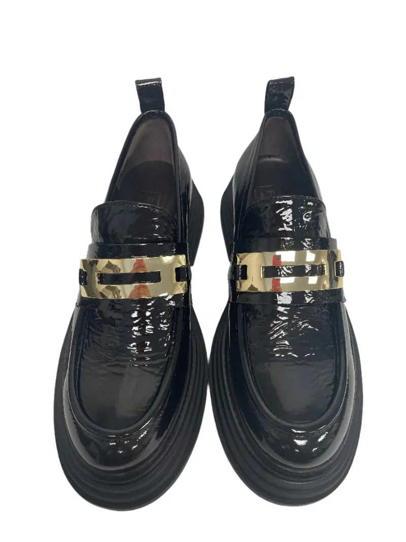 Faire Chunky Black Loafer - PFL321
