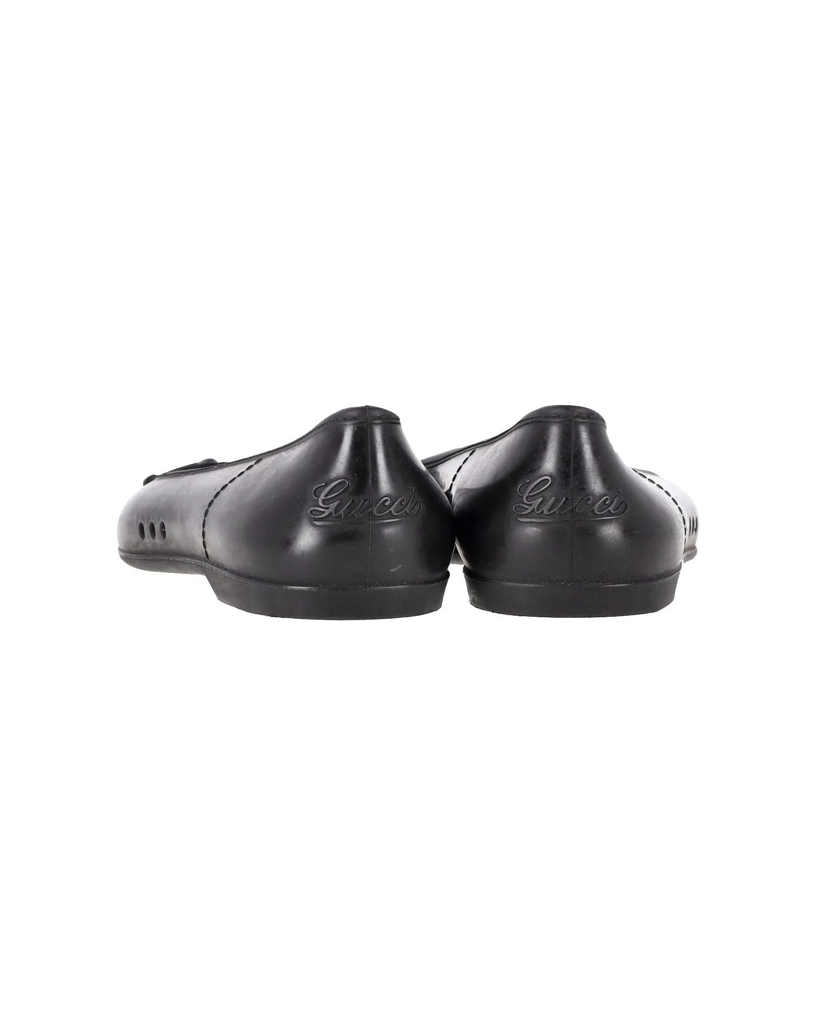 Gucci Ballerina Flats in Black Rubber