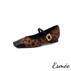 Horsehair Maryjanes with Black Toe Cap