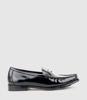 HUGO Penny Loafer in Black High Shine