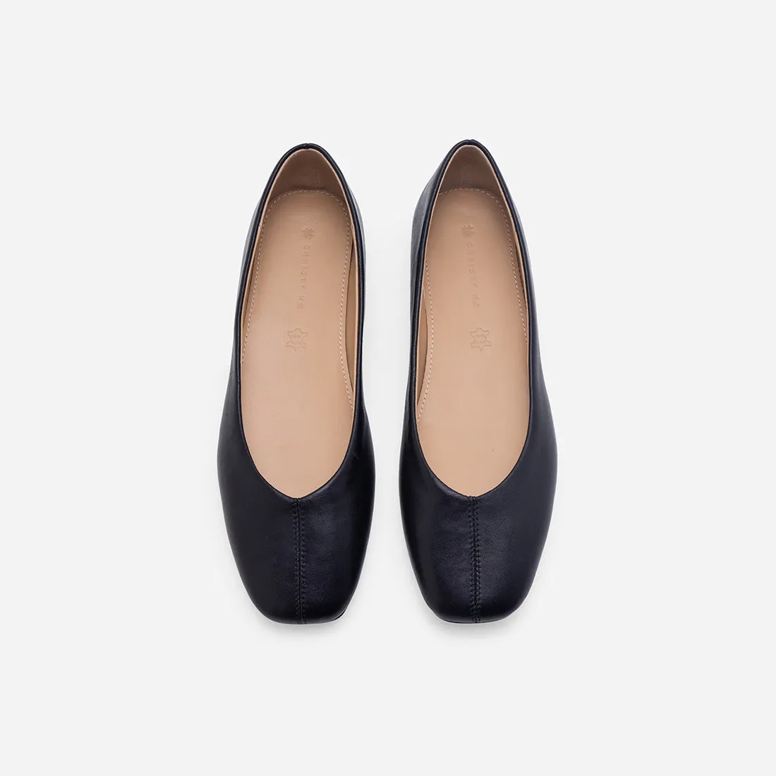 Imogen Leather Ballerina Flats