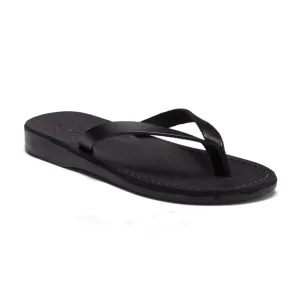 Jaffa - Leather Flip Flop Sandal | Black