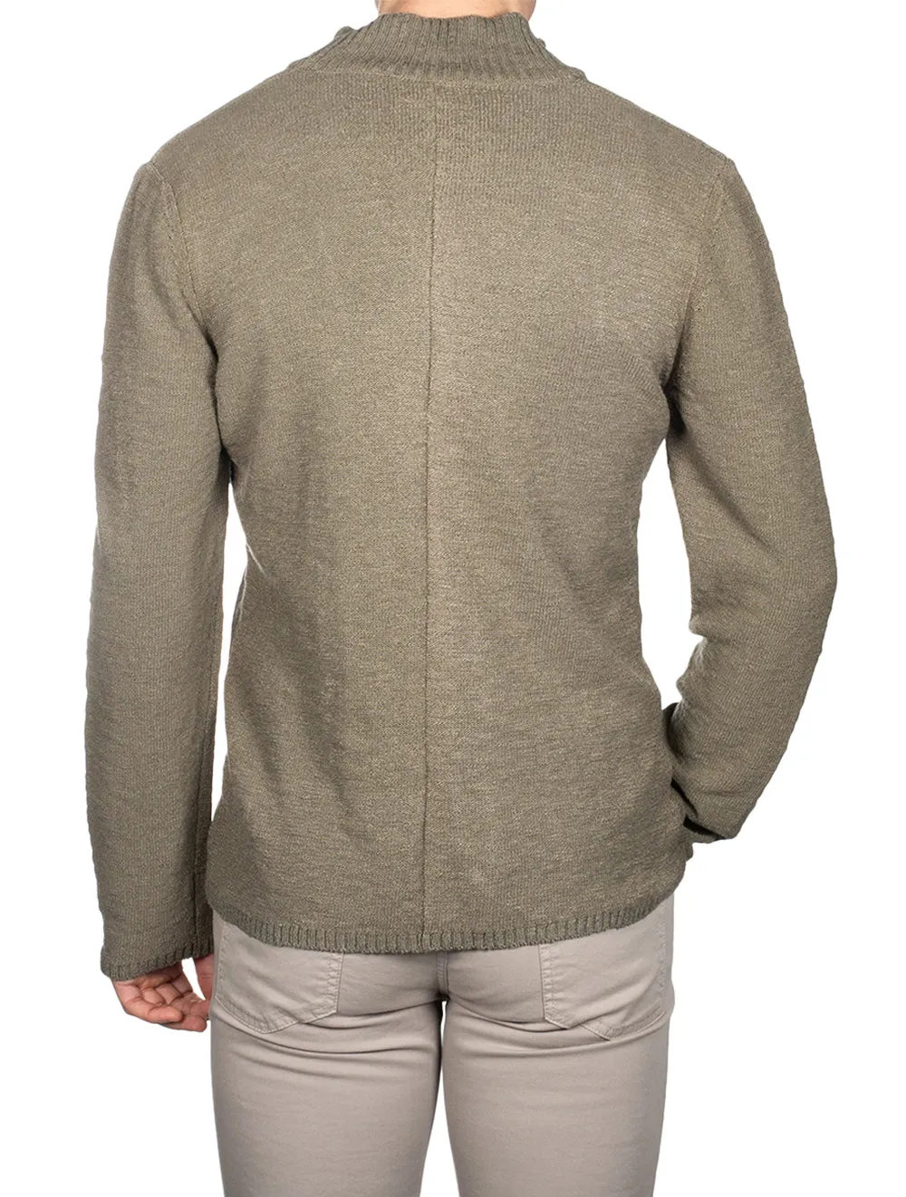 Knit Ribbed Swacket Green