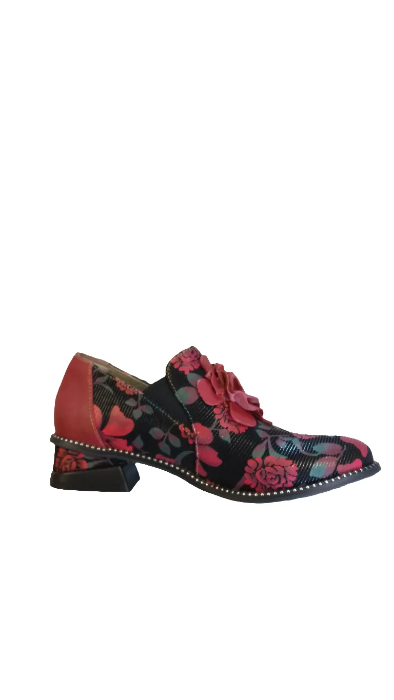 Laura Vita Ibcihalo 01 Rouge Leather Loafer