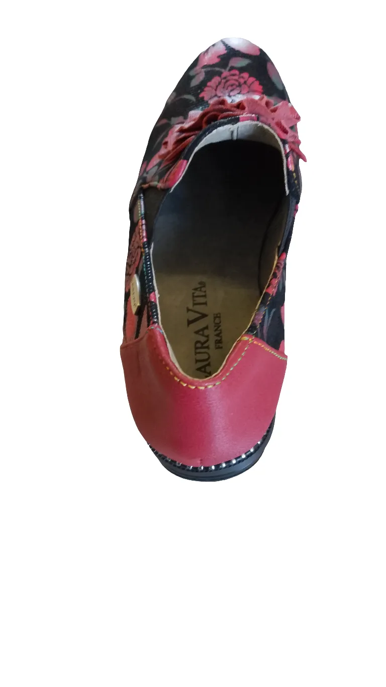 Laura Vita Ibcihalo 01 Rouge Leather Loafer