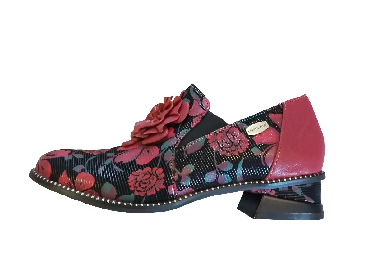 Laura Vita Ibcihalo 01 Rouge Leather Loafer