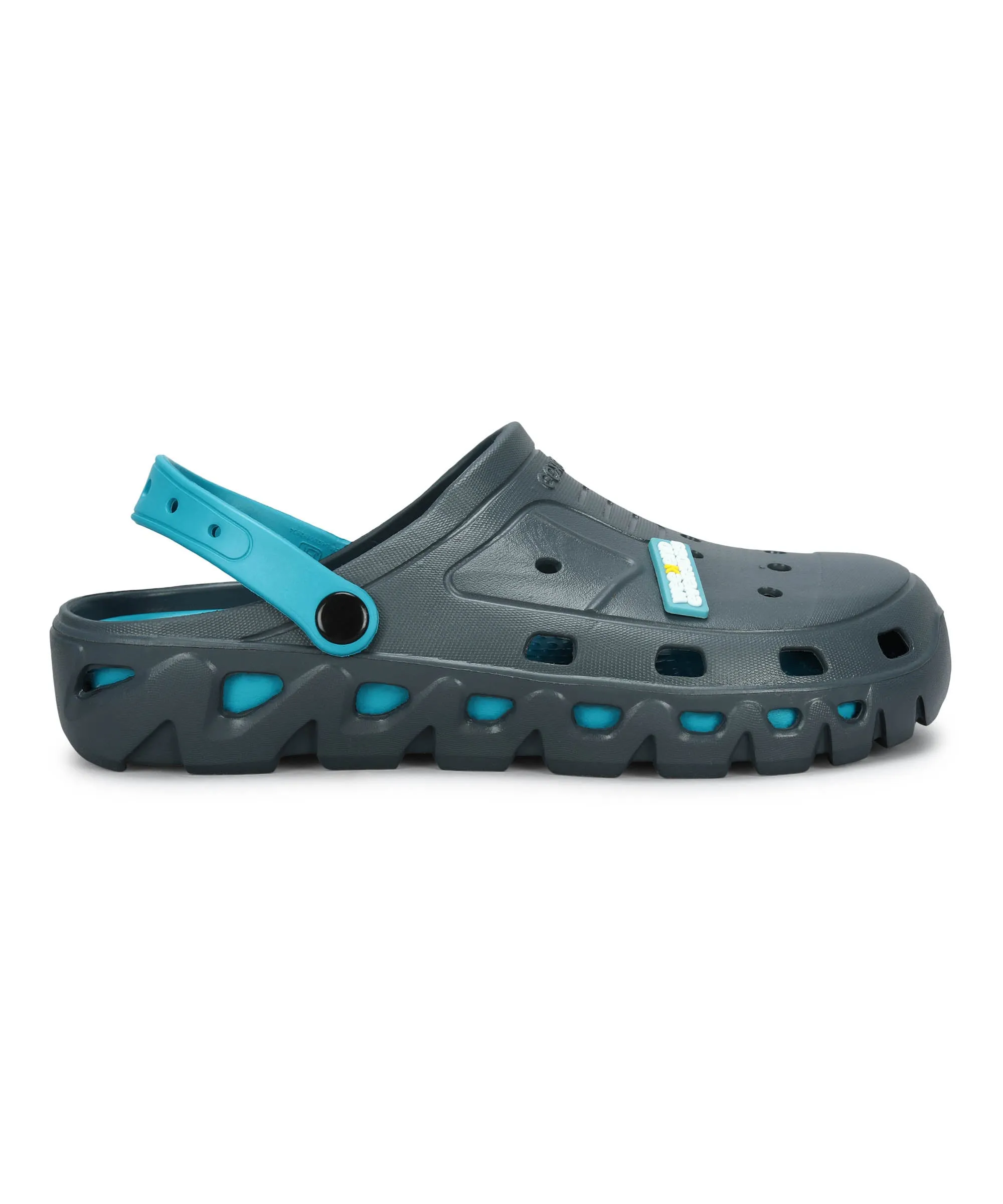 Men's Slip-on Grey-Turquoise Sandals for Men | Comfortable Sole & Durable