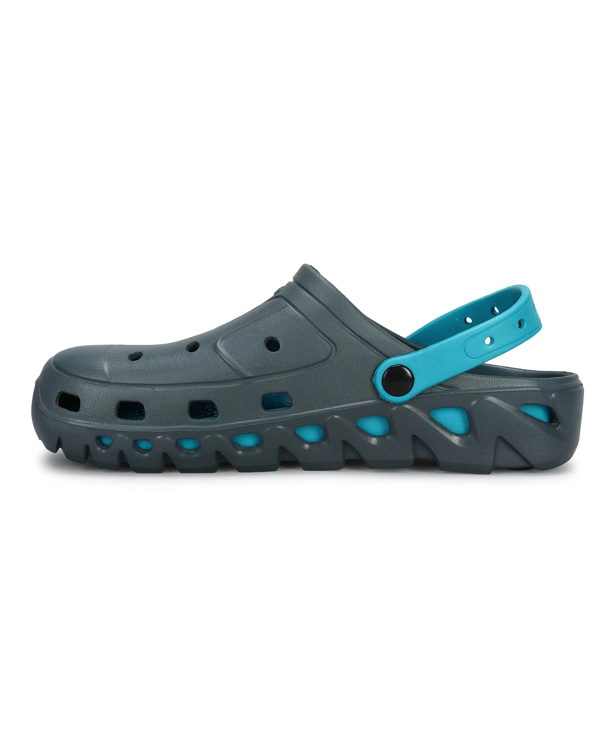 Men's Slip-on Grey-Turquoise Sandals for Men | Comfortable Sole & Durable