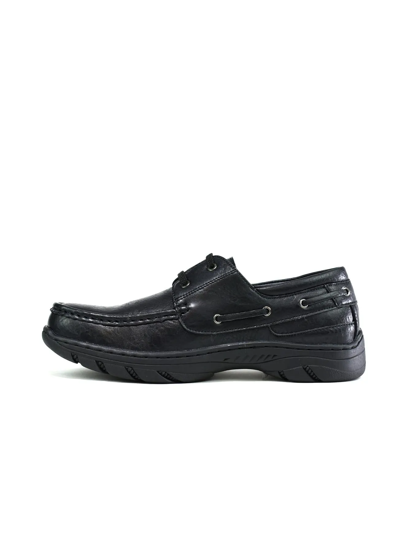 Men's Thick Sole Lace Up Walking Shoes Black