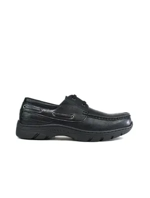 Men's Thick Sole Lace Up Walking Shoes Black
