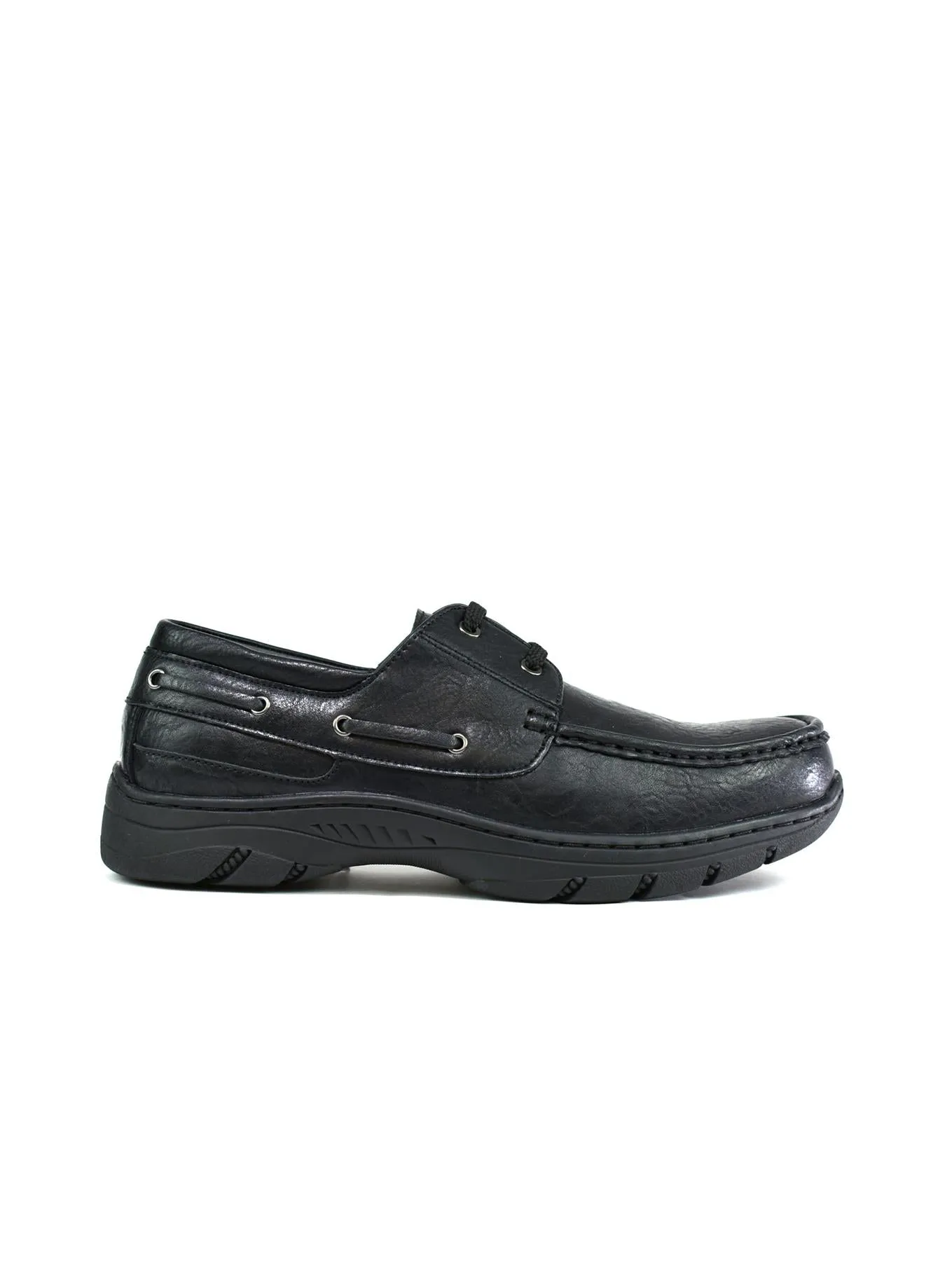 Men's Thick Sole Lace Up Walking Shoes Black