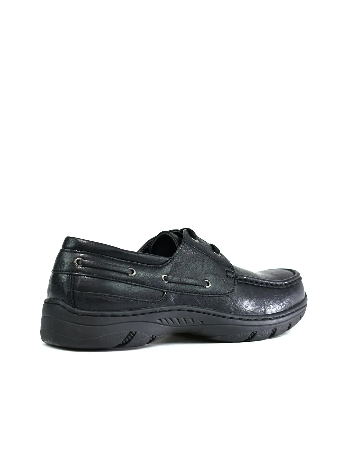 Men's Thick Sole Lace Up Walking Shoes Black