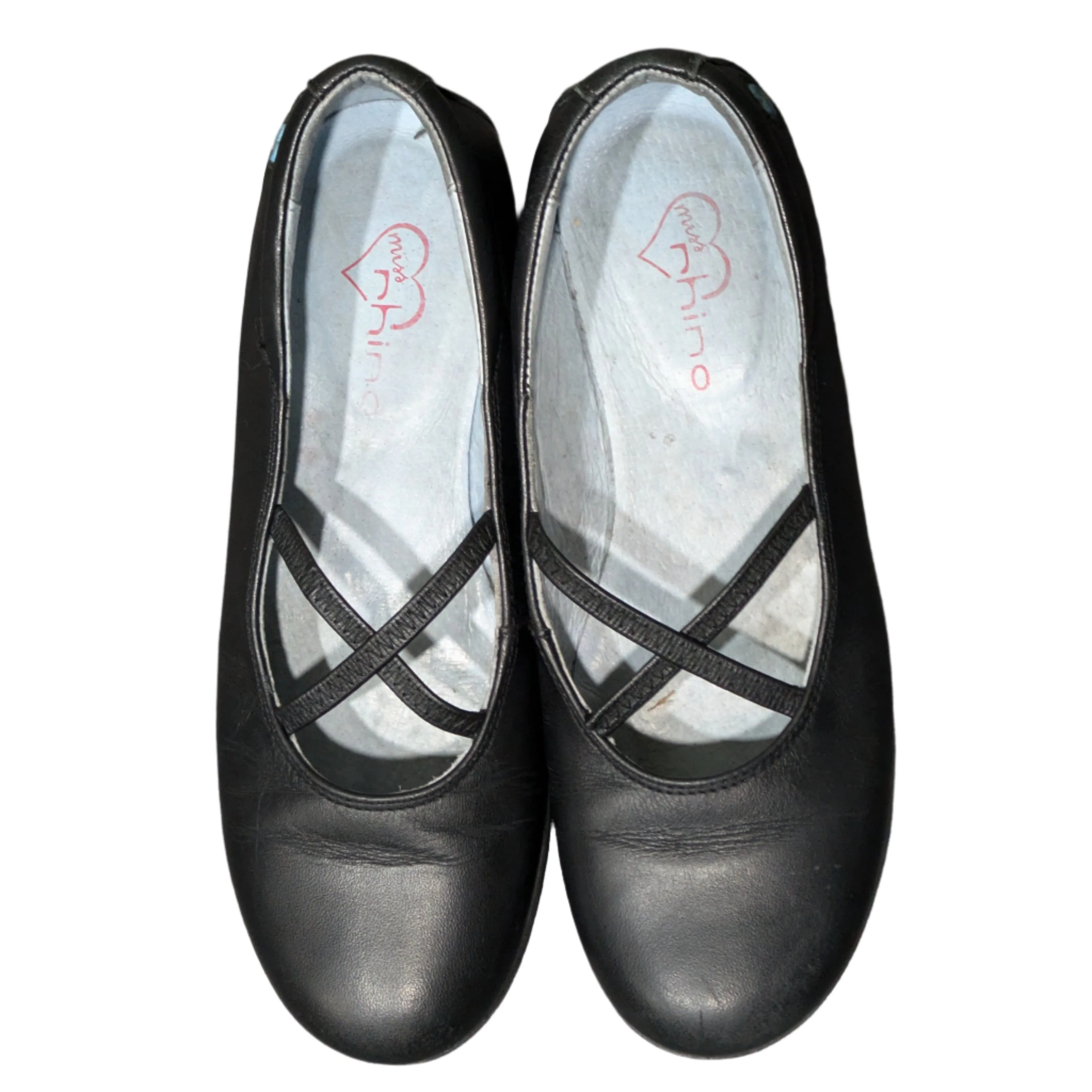 Miss Rhino Margot Crossover Stretch Ballerina Shoes - Wide E-Fit