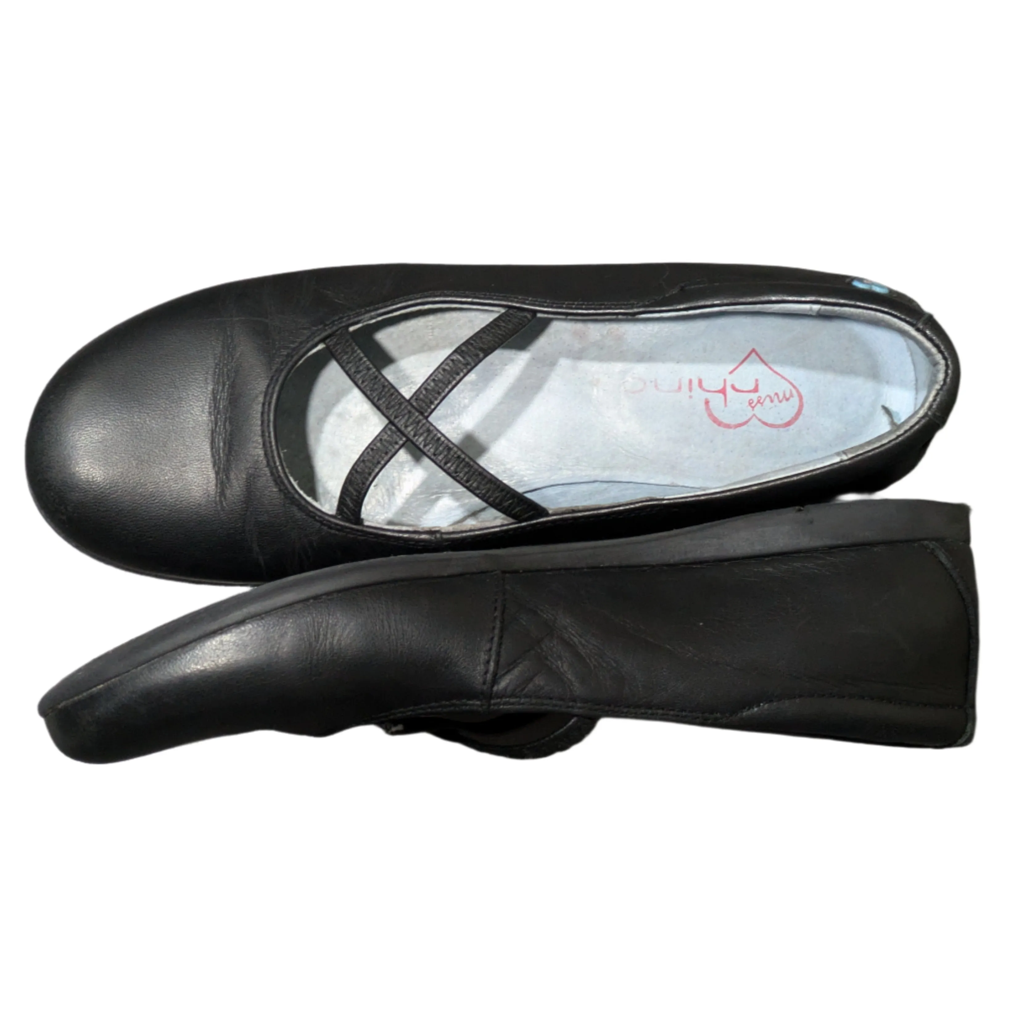 Miss Rhino Margot Crossover Stretch Ballerina Shoes - Wide E-Fit
