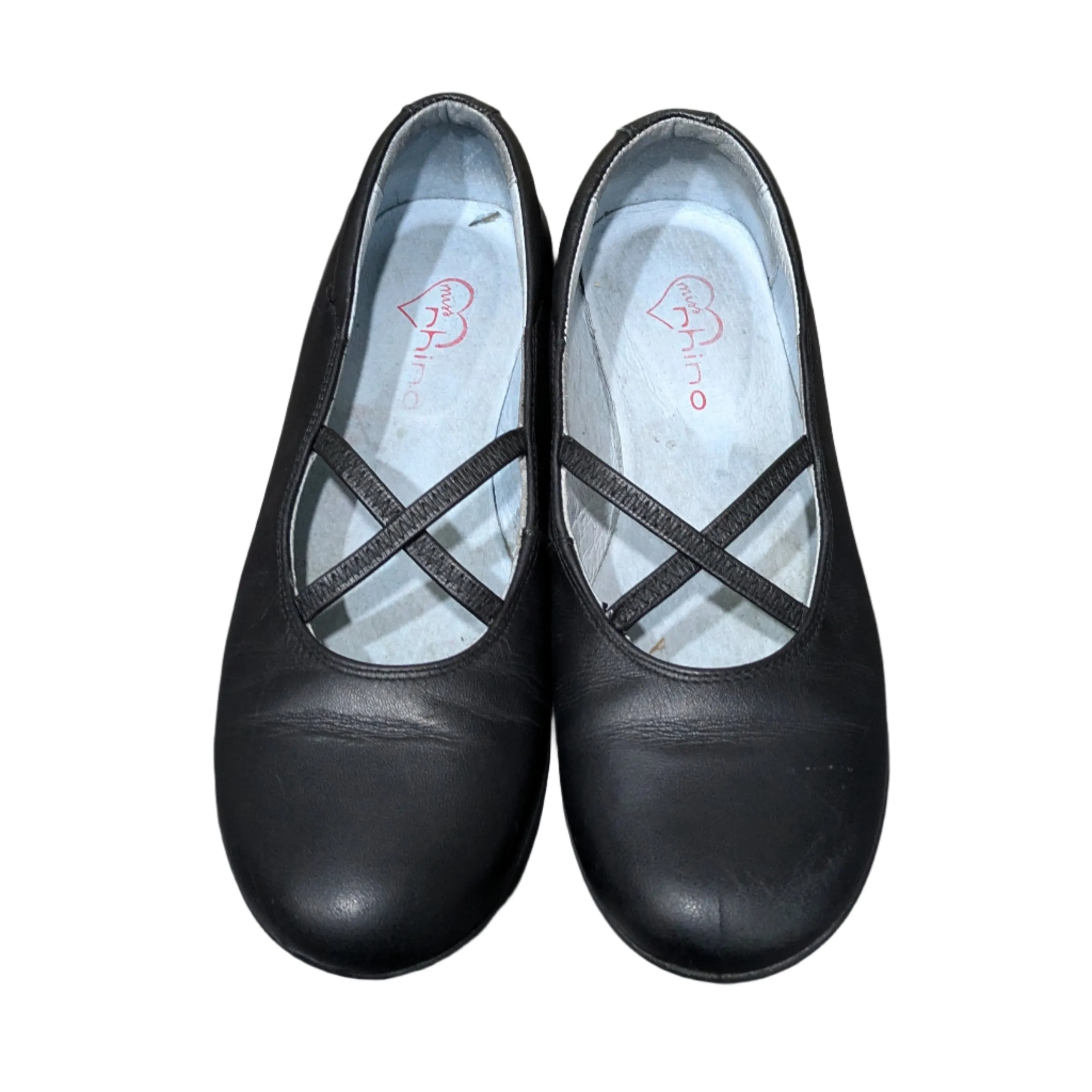 Miss Rhino Margot Crossover Stretch Ballerina Shoes - Wide E-Fit