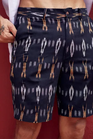Okhai 'Truth' Pure Cotton Ikat Shorts (Inseam 8")