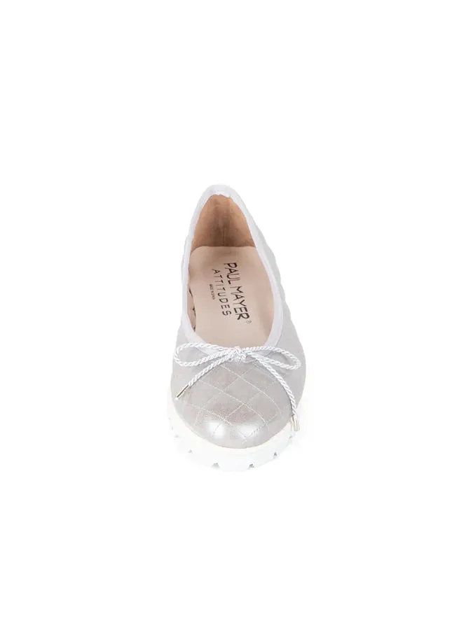 PAUL MAYER - BREEZE LUG SOLE BALLET - SIZE 9.5 - SILVER