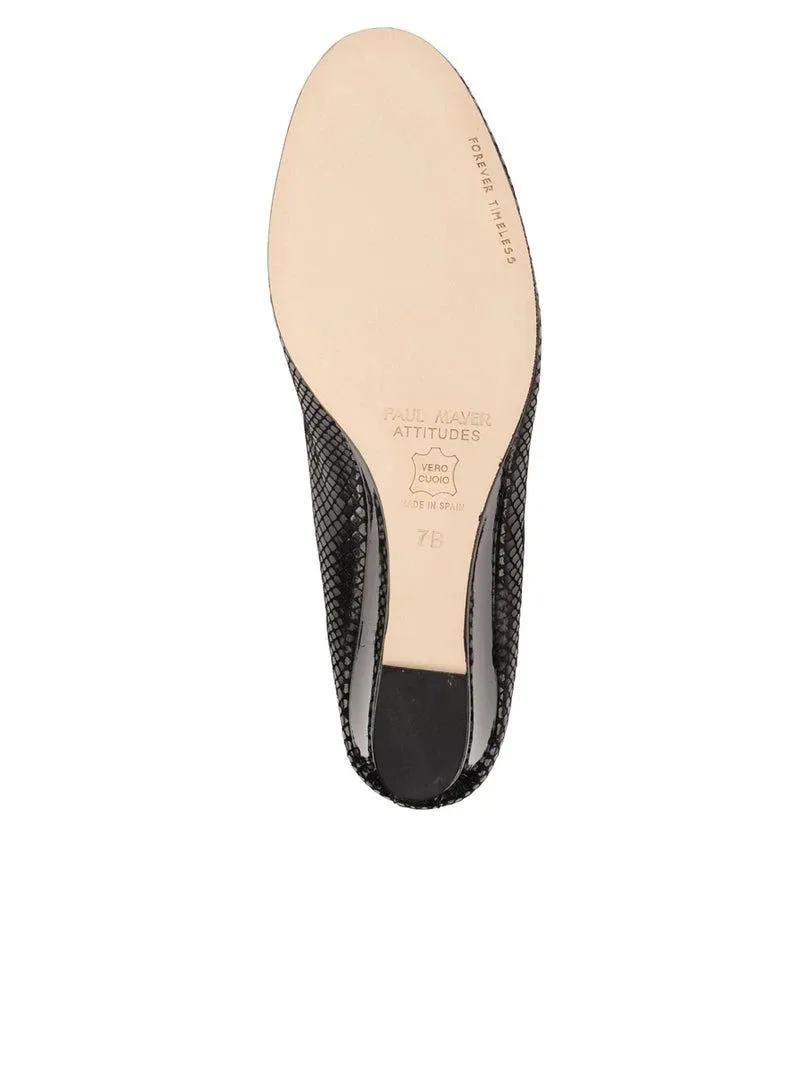 PAUL MAYER - NOBLE LEATHER WEDGE - SIZE 9.5 - BLACK