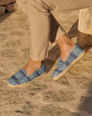 Printed Suede Espadrilles - Z25C0 - Tulum Indigo Shibori