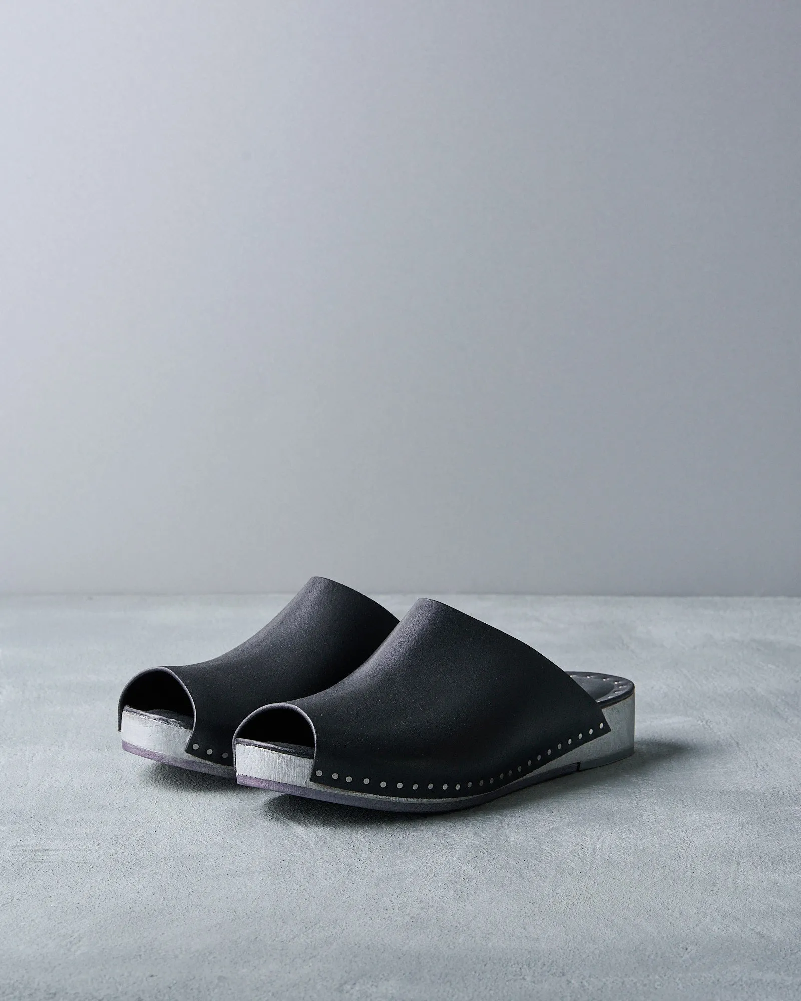 Rick Owens Silver Studded Clog
